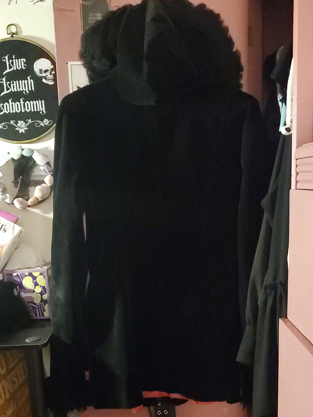 Red Tag Vintage Velvet Double Zipper Winter Coat Tripp - Picture 4 of 9